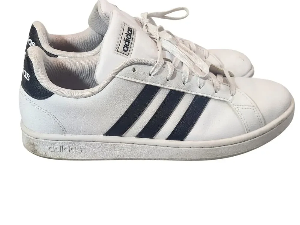 Adidas‎ Grand Court White Black Stripe Sneakers Women's Size 11 Casual Shoes